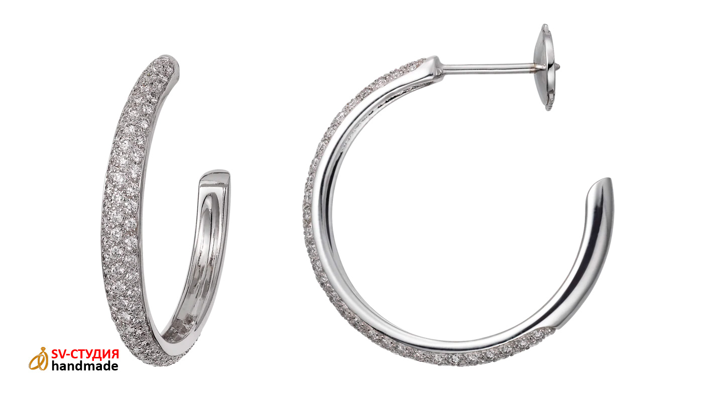 Серьги Cartier Love Diamonds Earrings